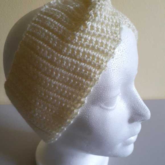 Light yellow crochet headband - Picture 1 of 6
